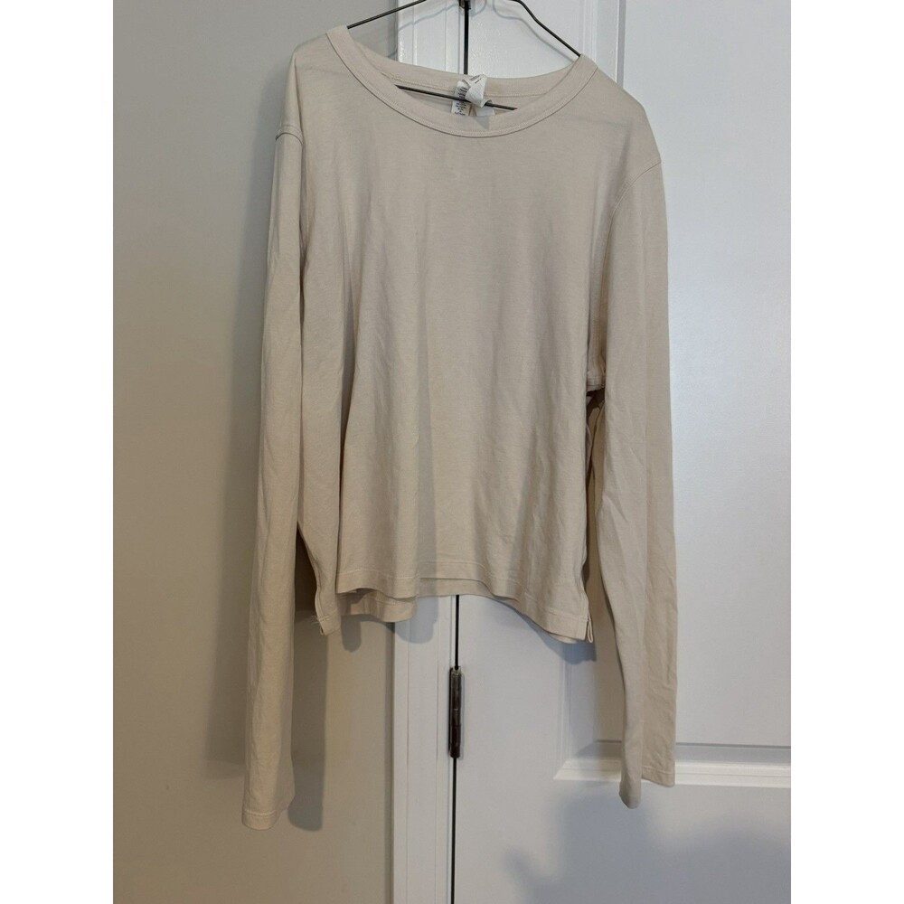 Lululemon Classic-Fit Cotton Blend Long Sleeve Shirt Trench Tan Size 10